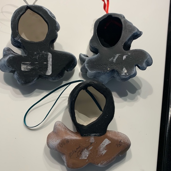 3-VTG Victorian style angel ornaments Ceramic Americana - Picture 2 of 4